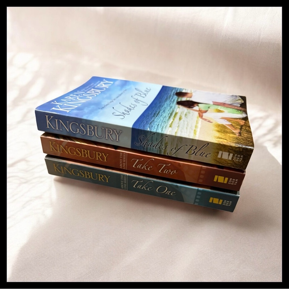 Karen Kingsbury Book Bundle Take One Take Two Shades of Blue Christian Fiction - Picture 2 of 4